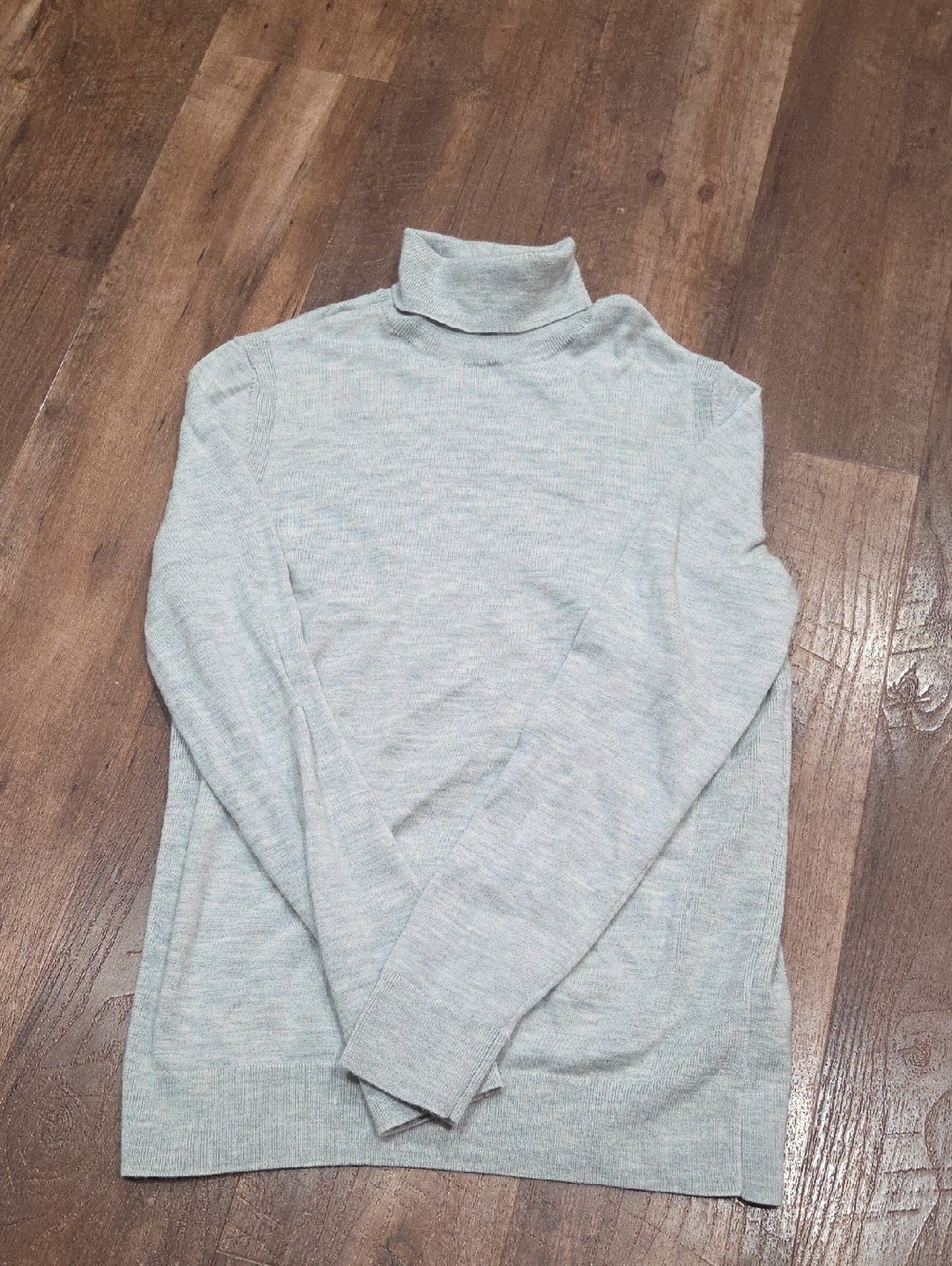 Express Light Gray Merino Wool Turtleneck Sweater